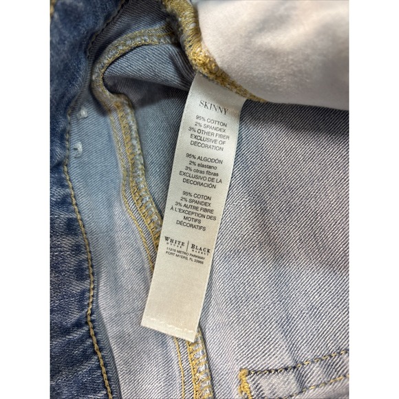 White House Black Market Skinny Ankle Jeans, Mid Rise, Size 14 - Picture 6 of 11